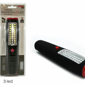 RED BATTERY TORCH 37 LED 090906