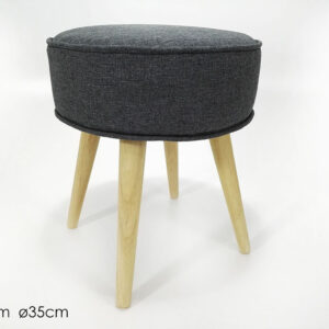 GREY STOOL 35 X 40CMS 117528