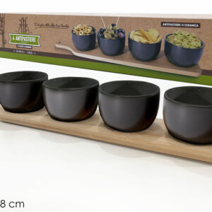 SET 4 ANTIPASTO BOWLS BLK 949617