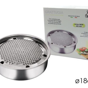 S/STEEL CHEESE GRATER ROUND 004026