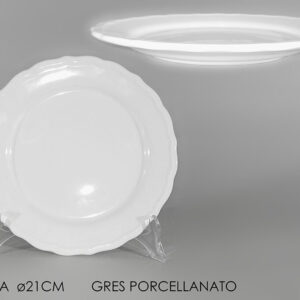 WHITE PORC. FRUIT PLATE 21 CMS 289867