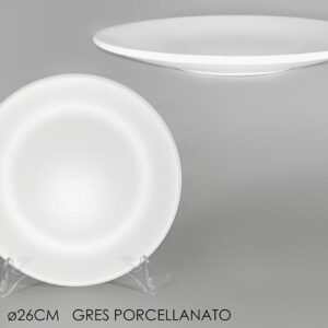 FLAT WHITE PLATE 26CMS 165321