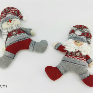 HANGING XMAS CHARACTER RED/GREY 152161