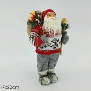 XMAS FATHER ON SKI/GIFTS 45CMS 161231