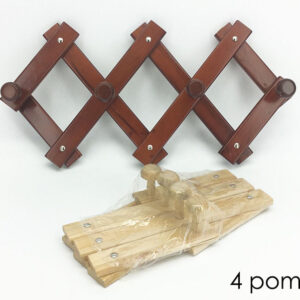 CLOTHES HANGER WOODEN 4 HOLDER 020606