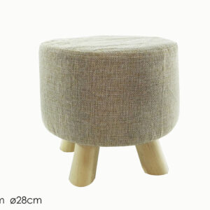 ROUND POUFF 28 X 27 BEIGE 215620