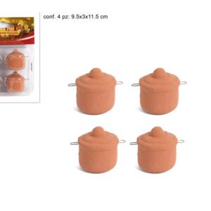 SET FOUR TERRACOTTA POTS 040818