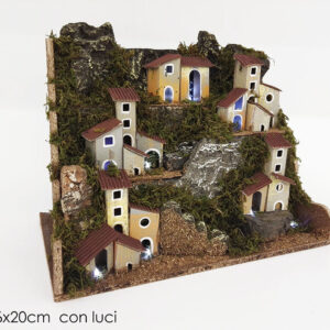 XMAS CLUSTER HOUSES W/LIGHT 176273