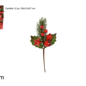 XMAS TWIG WITH LEAVES AND BERRIES 643071
