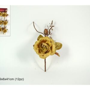 XMAS FLOWER GOLD ON BLISTER 779992