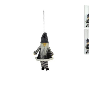 HANGING XMAS FATHER  GREY 15CMS 810459