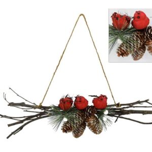 HANGING TWIGS W/BIRDS AND PINES 824739