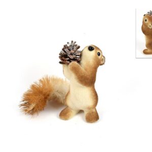 SQUIRREL WITH PINE GLITTER 18CMS 888915