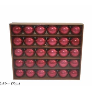 XMAS TREE BALL 5CMS LIGHT PINK 30PCE 900822