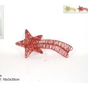 GLITTER COMET STAR 3 COLOURS 27CMS 932595