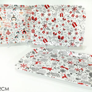 XMAS TRAY BRECT. 43X32 3 ASS 125912
