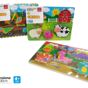 WOODEN PUZZLE 3D 3 ASS  242787