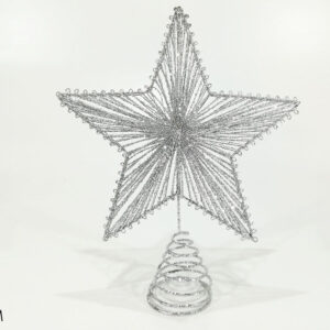 XMAS TOP STAR 25CMS SILVER 254810