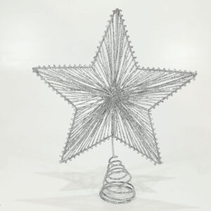 XMAS TOP STAR 30CMS SILVER 314743