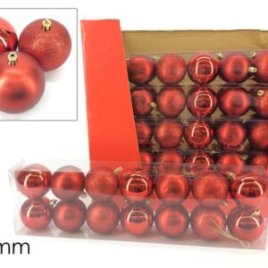 SET 14 TREE BALLS 60MM RED ASS 792732