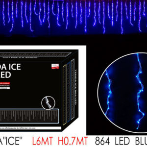 DROPPING LIGHTS 864 LED BLUE 6 METERS 809546