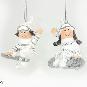 HANGING BOY WHT/SILVER  2 ASS 974701