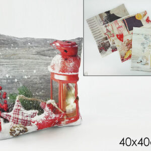 SHABBY XMAS CUSHION W/ZIP 150730