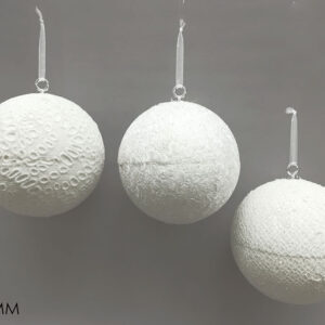 HANGING BALL WHIT. GLITTER 200MM 309336