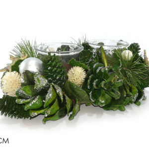 CENTRE TABLE DEC 2 CANDLES GREEN 268213