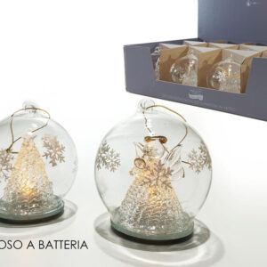 GLASS BALL W/LIGHT WITH CHARACTERS 269319