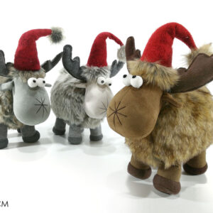 DRESSED REINDEER 42.5CMS 3 ASS 274115