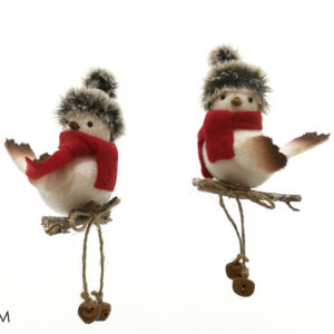 HANGING BIRD WHITE WITH RED 2 ASS 265175