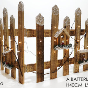 XMAS TREE FENCE WITH LIGHTS 291495