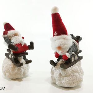 XMAS FATHER ON SLEDGE 14CMS  313357