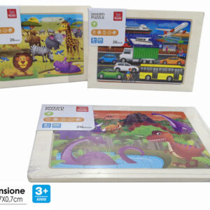 WOODEN PUZZLE 3 ASSORTED 286644