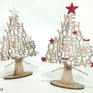 WOODEN TREE WITH WORDS 2 ASS 135157