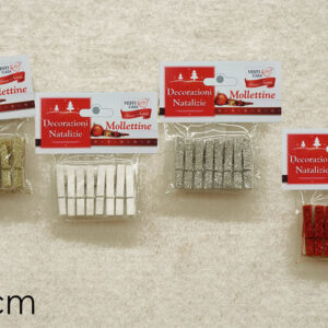 SET EIGHT XMAS PEGS  4 ASS GLITTER 788803