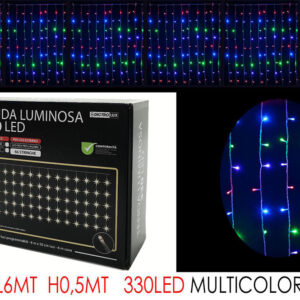 CURTAIN LIGHT 6M 330 LED M/COLOUR 780043