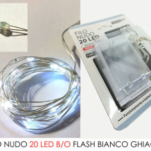 LED WIRE 20 LIGHTS ICE WHITE BATTERY 126216