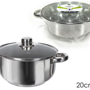S/STEEL POT WITH LID 870386