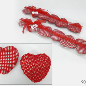 SET SIX HEARTS 90MM RED 193362