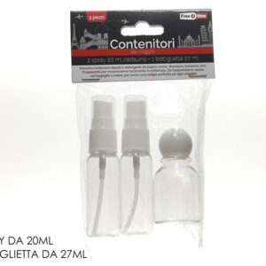 SET THREE TRAVEL CONTAINERS 931599