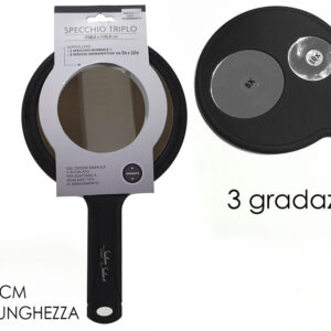 MIIRROR W/RUBBER HANDLE 3X  065256