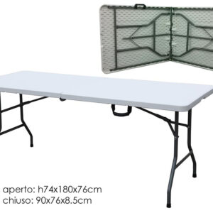 FOLDING PLASTIC TABLE 180CMS 168841