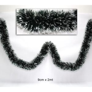 GREEN WITH WHITE TINSEL 135231