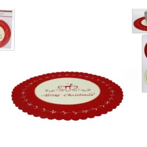 ROUND XMAS DOILER MERRY CHIST. 30CMS 5879363