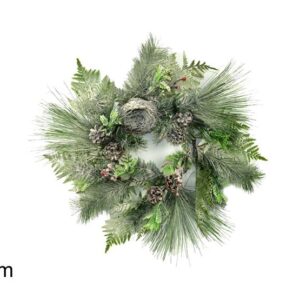 ROUND GARLAND SNOWY W/ACORNS 642890