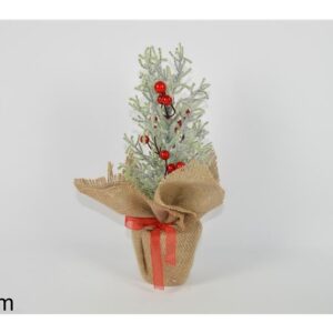 XMAS WHITE SACK PLANT W/DEC. 657924