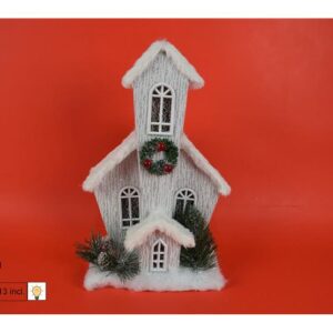 XMAS HOUSE WITH LIGHTS 33CMS 965180