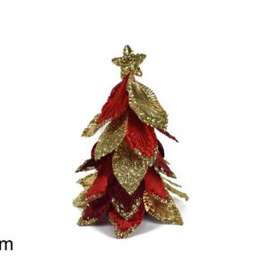 SMALL XMAS TREE RED WITH GOLD 978562